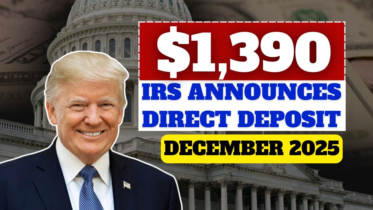 IRS Announces $1390 Direct Deposit Relief Payment For December 2025