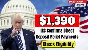 IRS Confirms $1,390 Direct Deposit Relief Payments – Check Eligibility Now